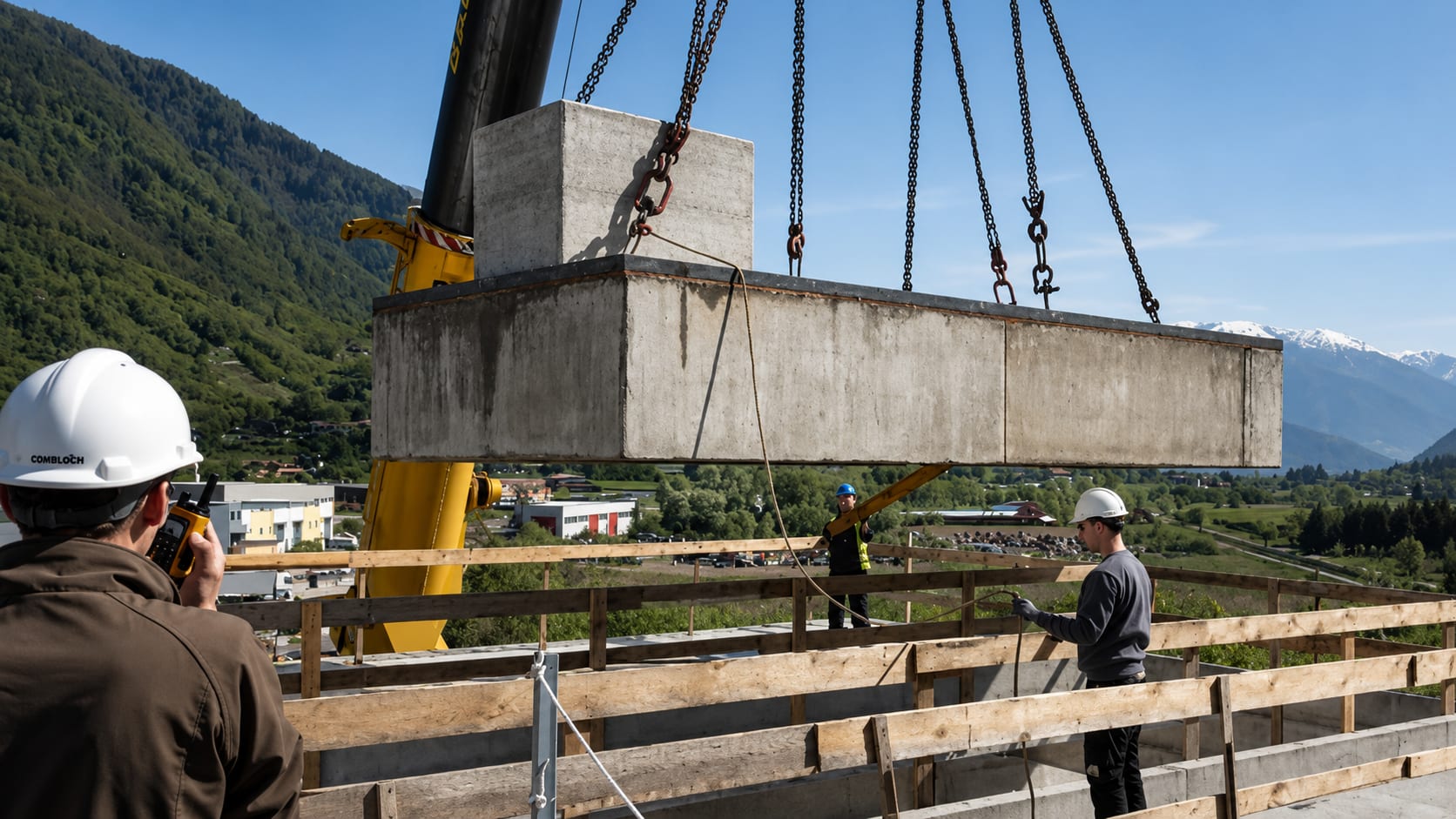Fältarbete under turbininstallation